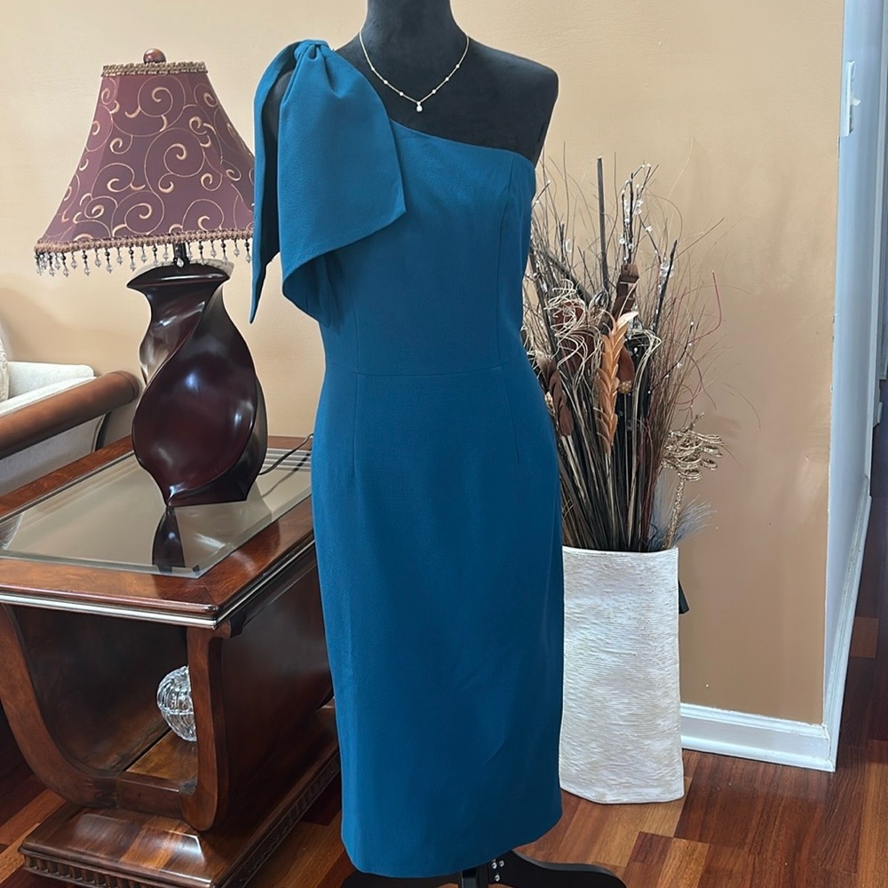 Dress the Population One Shoulder Blue Dress